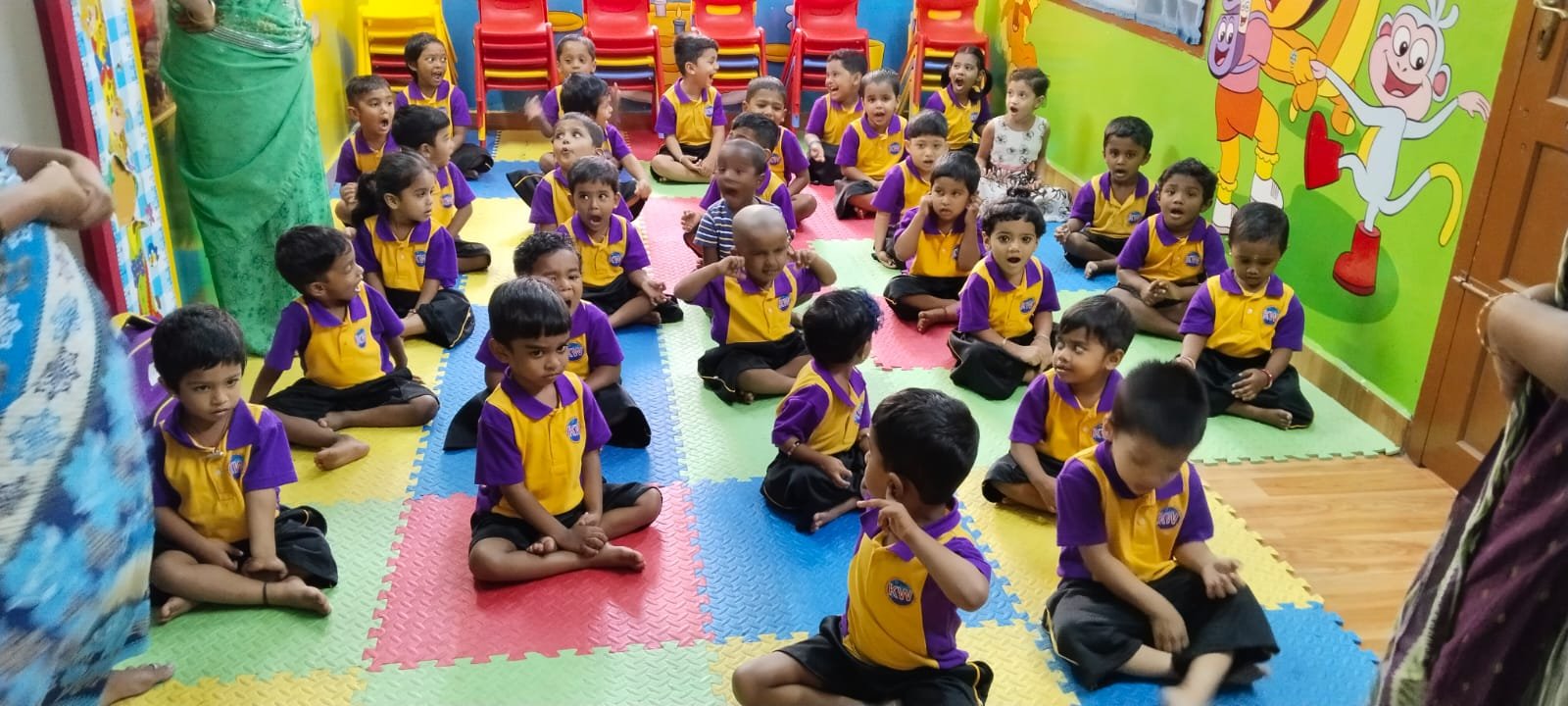 Yoga session with children